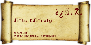 Áts Károly névjegykártya