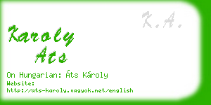 karoly ats business card
